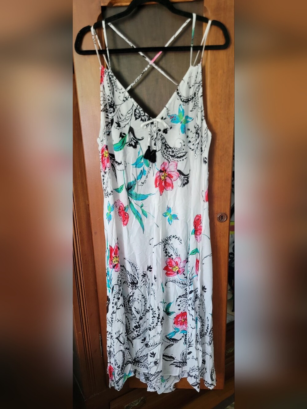 Linea Donatella White Floral Maxi Dress
